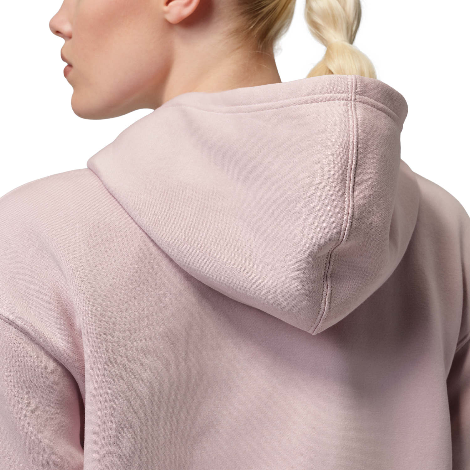 Jordan Brooklyn Fleece Pullover 24 - Women's - White/Particle Rose