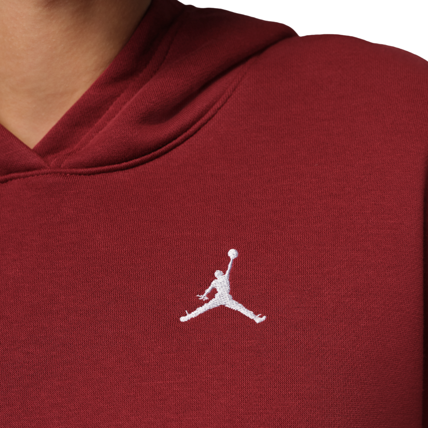 Jordan Brooklyn Fleece Pullover 24 - Women's - White/Team Red