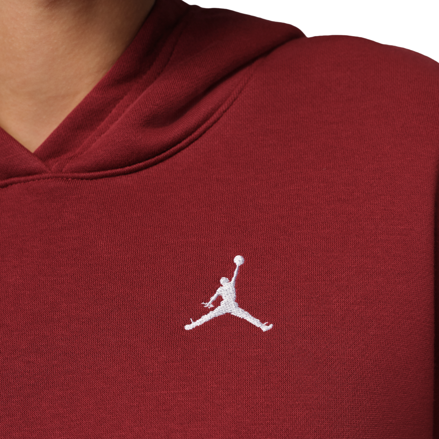 Jordan Brooklyn Fleece Pullover 24 - Women's - White/Team Red