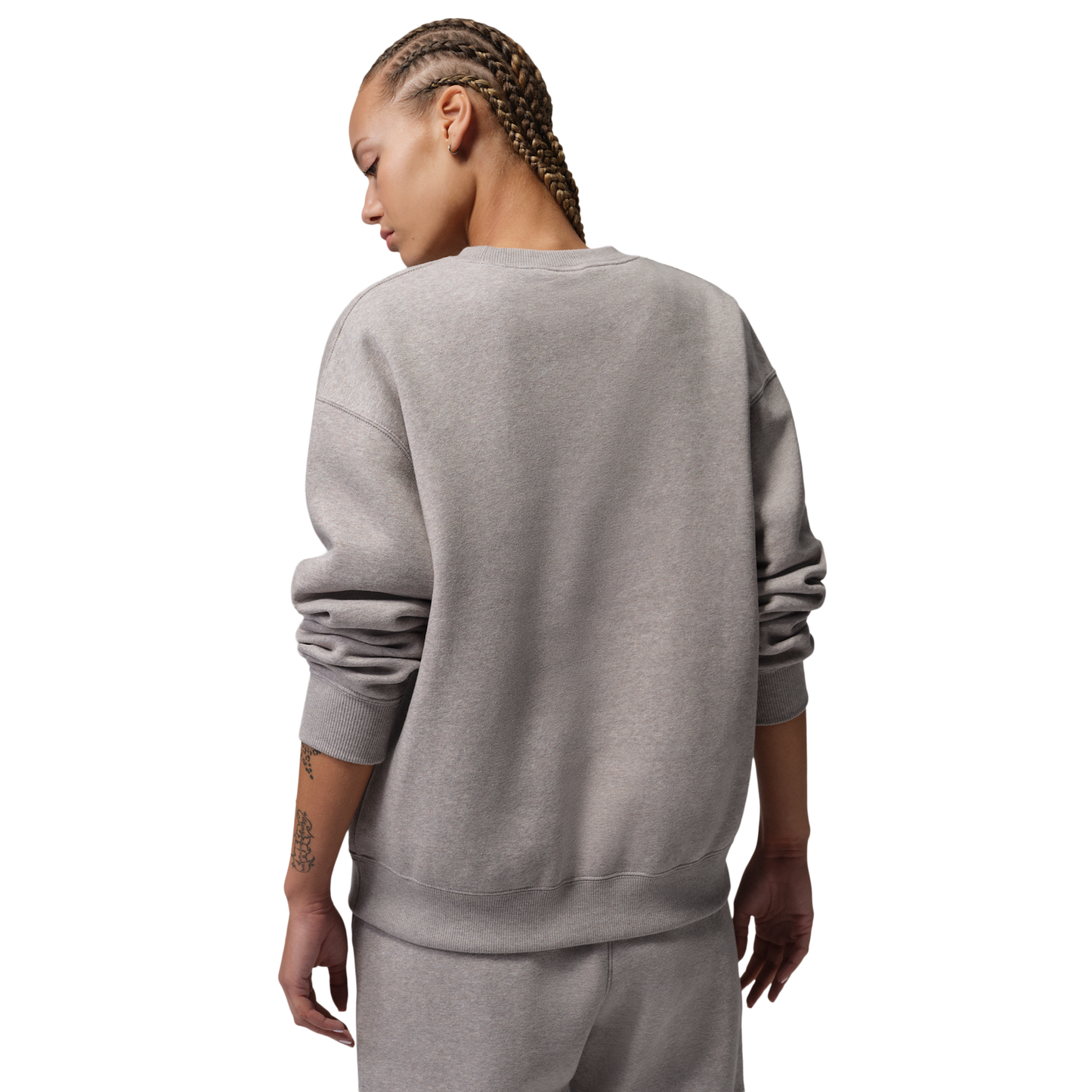 Jordan Brooklyn Fleece Crew - Women's - Enigma Stone/White