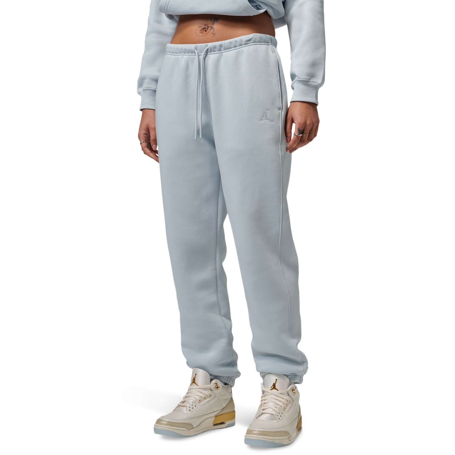 Jordan Brooklyn Fleece Pants - Women's - Aura/White