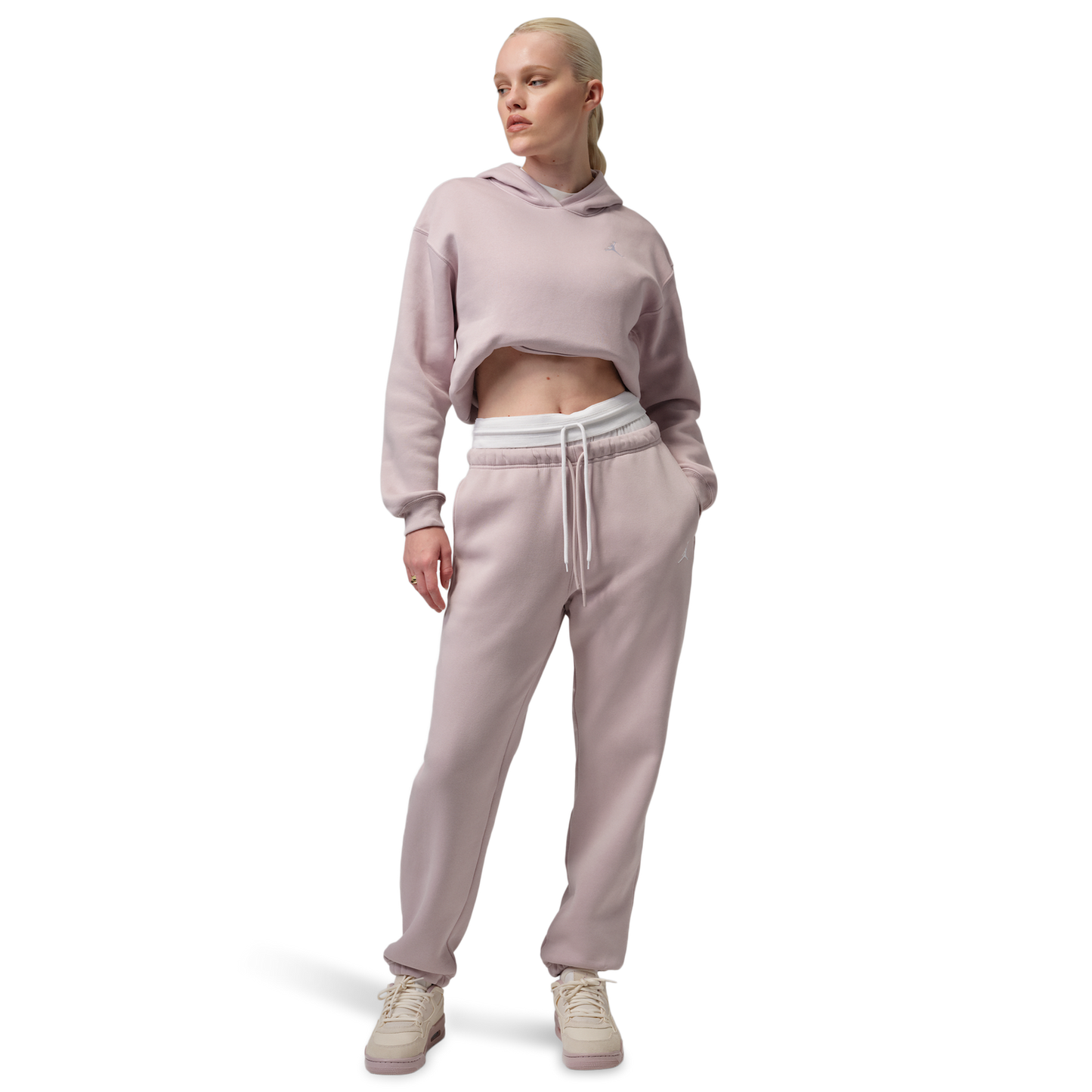 Jordan Brooklyn Fleece Pants - Women's - Particle Rose/White