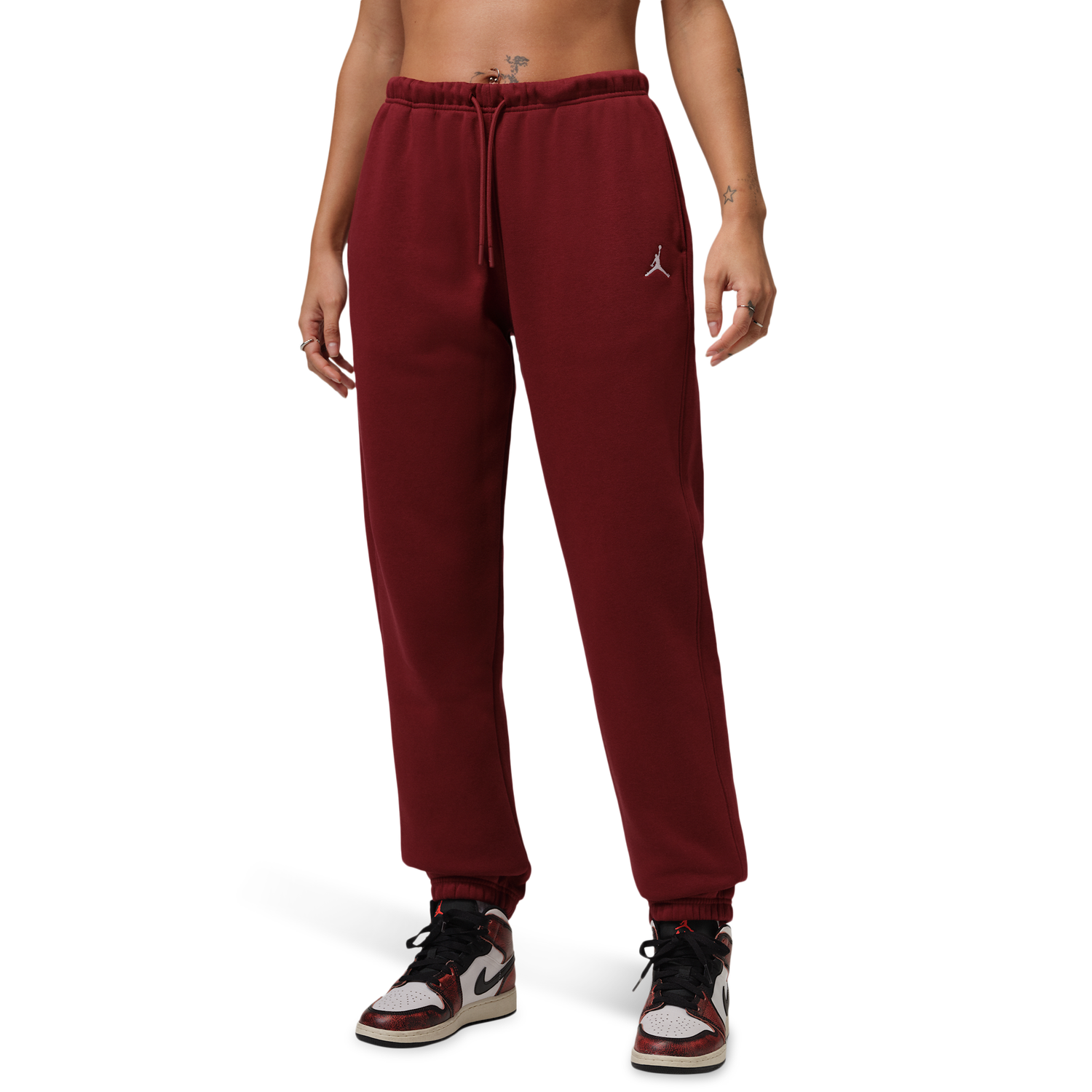 Jordan Brooklyn Fleece Pants - Women's - Team Red/White