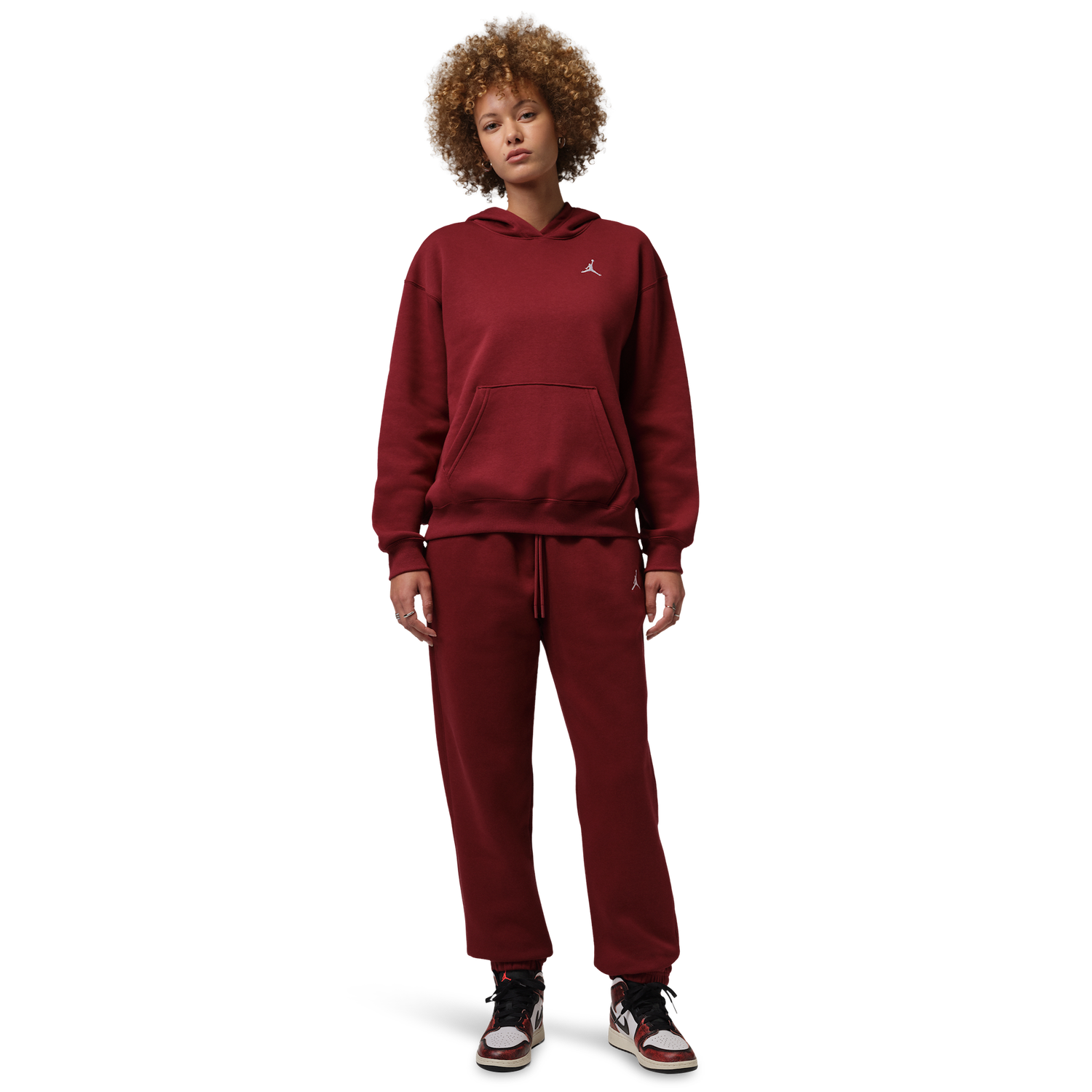 Jordan Brooklyn Fleece Pants - Women's - Team Red/White
