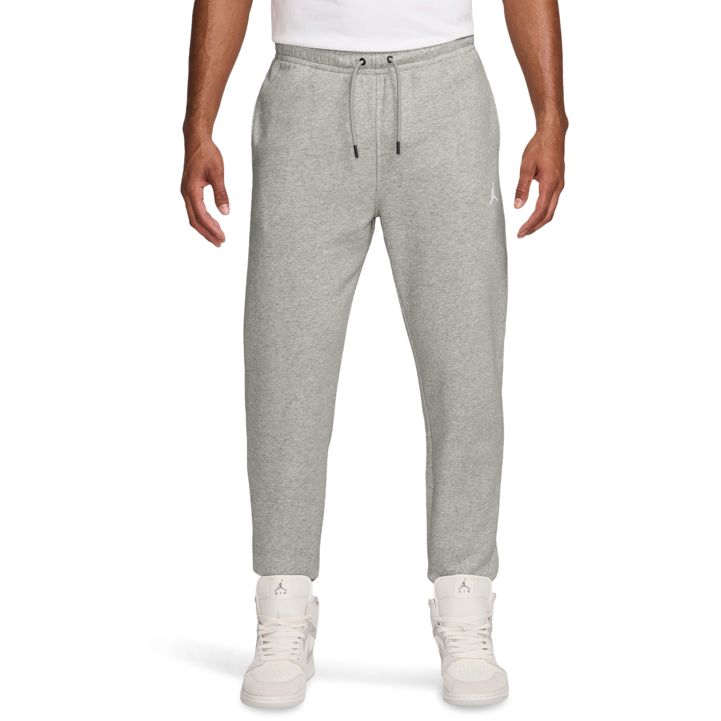 Jordan Brooklyn Fleece Pants - Men's - Heather Grey/White