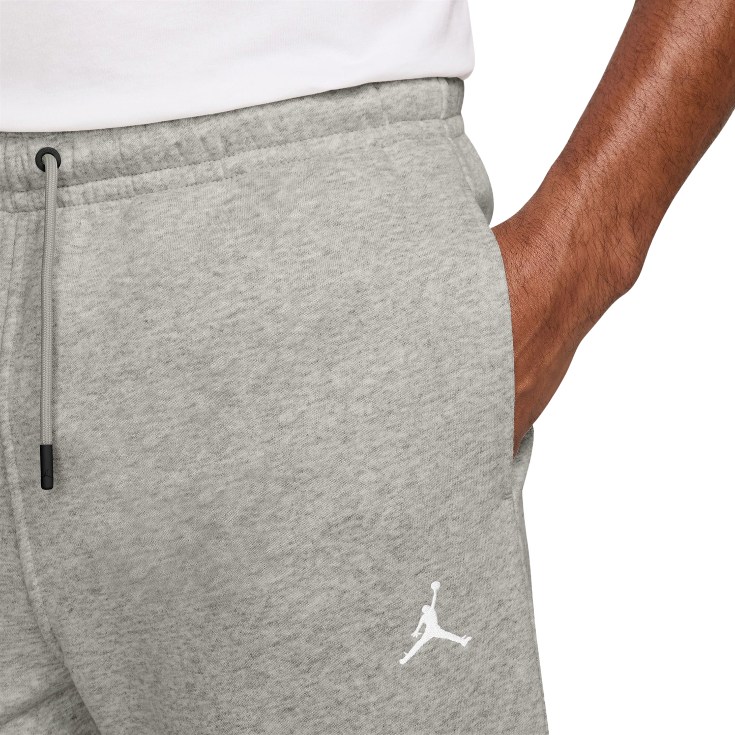Jordan Brooklyn Fleece Pants - Men's - Heather Grey/White