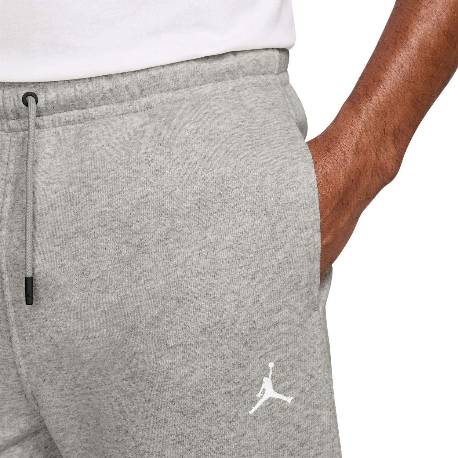 Jordan Brooklyn Fleece Pants - Men's - Heather Grey/White