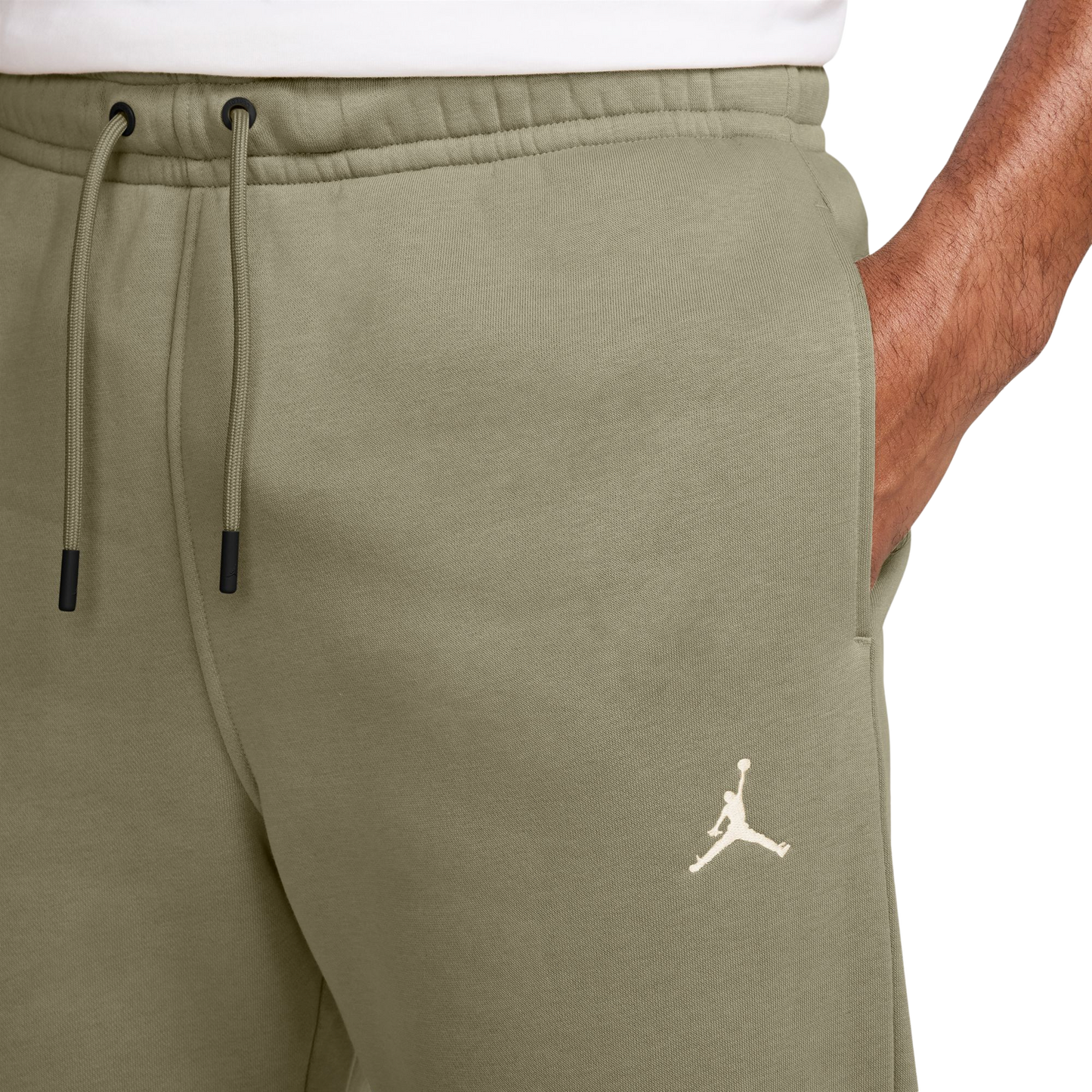 Jordan Brooklyn Fleece Pants - Men's - White/Medium Khaki