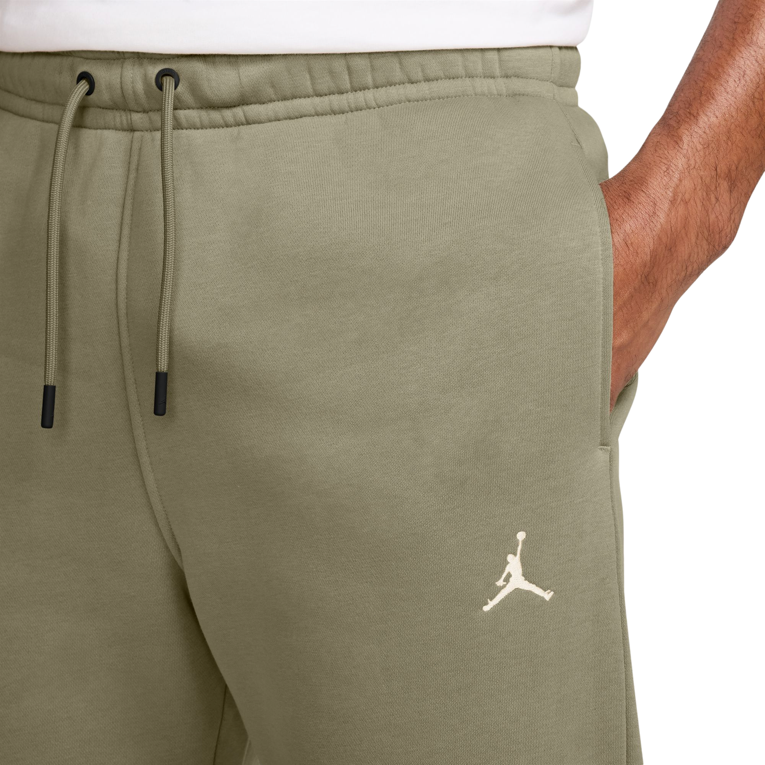 Jordan Brooklyn Fleece Pants - Men's - White/Medium Khaki