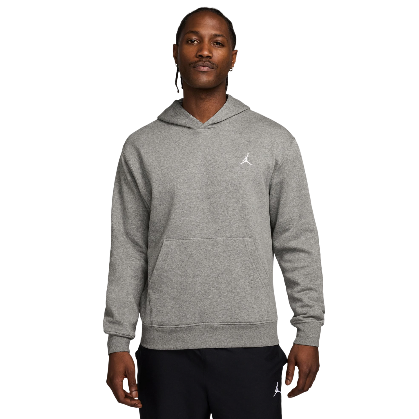 Jordan Brooklyn Fleece Pullover - Men's - Grey Heather/White