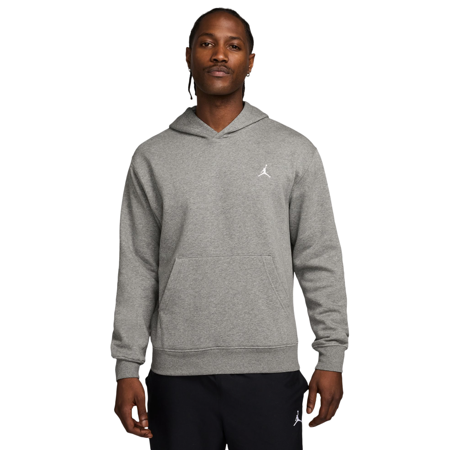 Jordan Brooklyn Fleece Pullover - Men's - Grey Heather/White