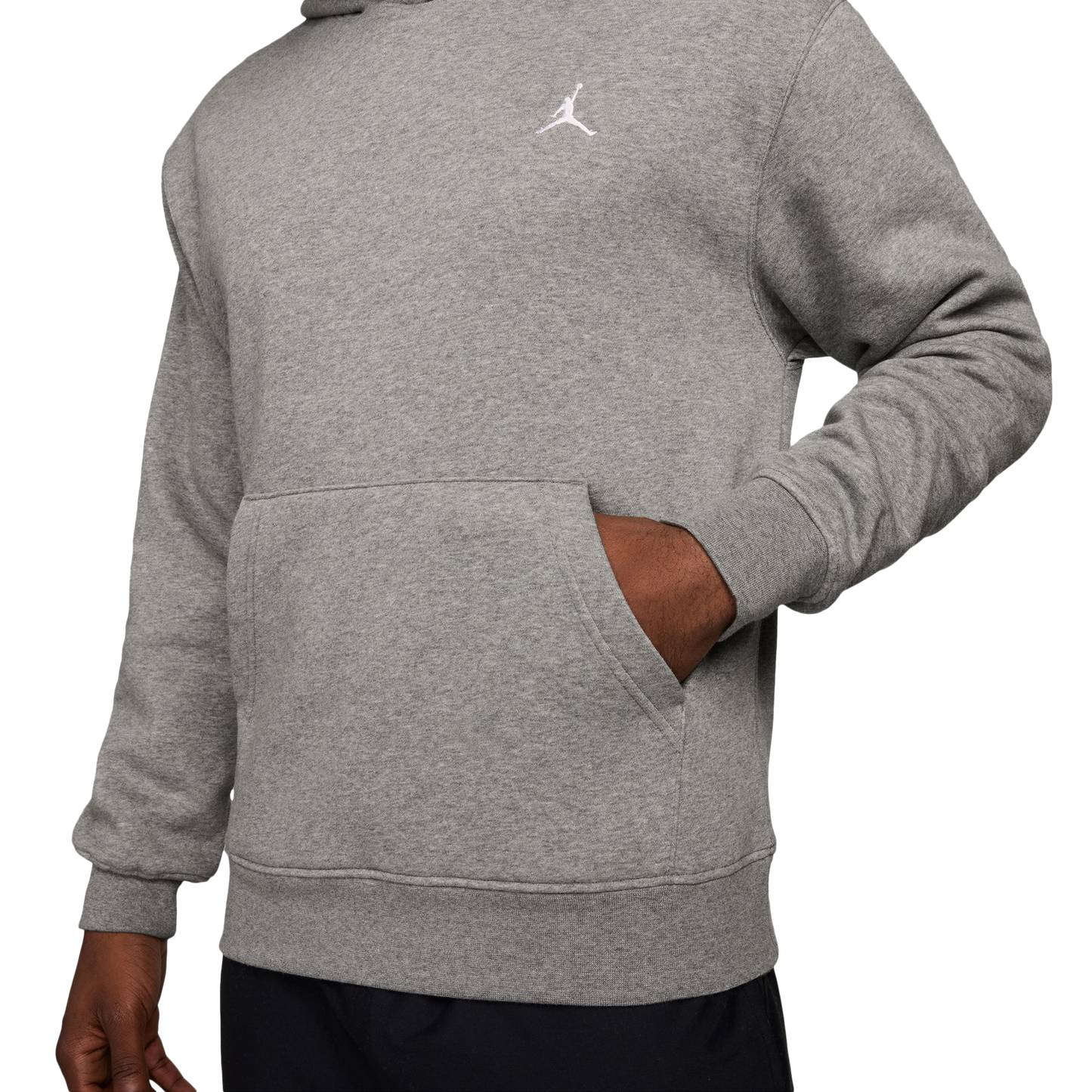 Jordan Brooklyn Fleece Pullover - Men's - Grey Heather/White