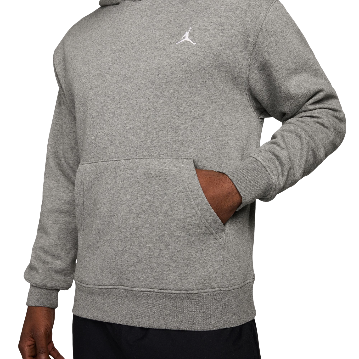 Jordan Brooklyn Fleece Pullover - Men's - Grey Heather/White