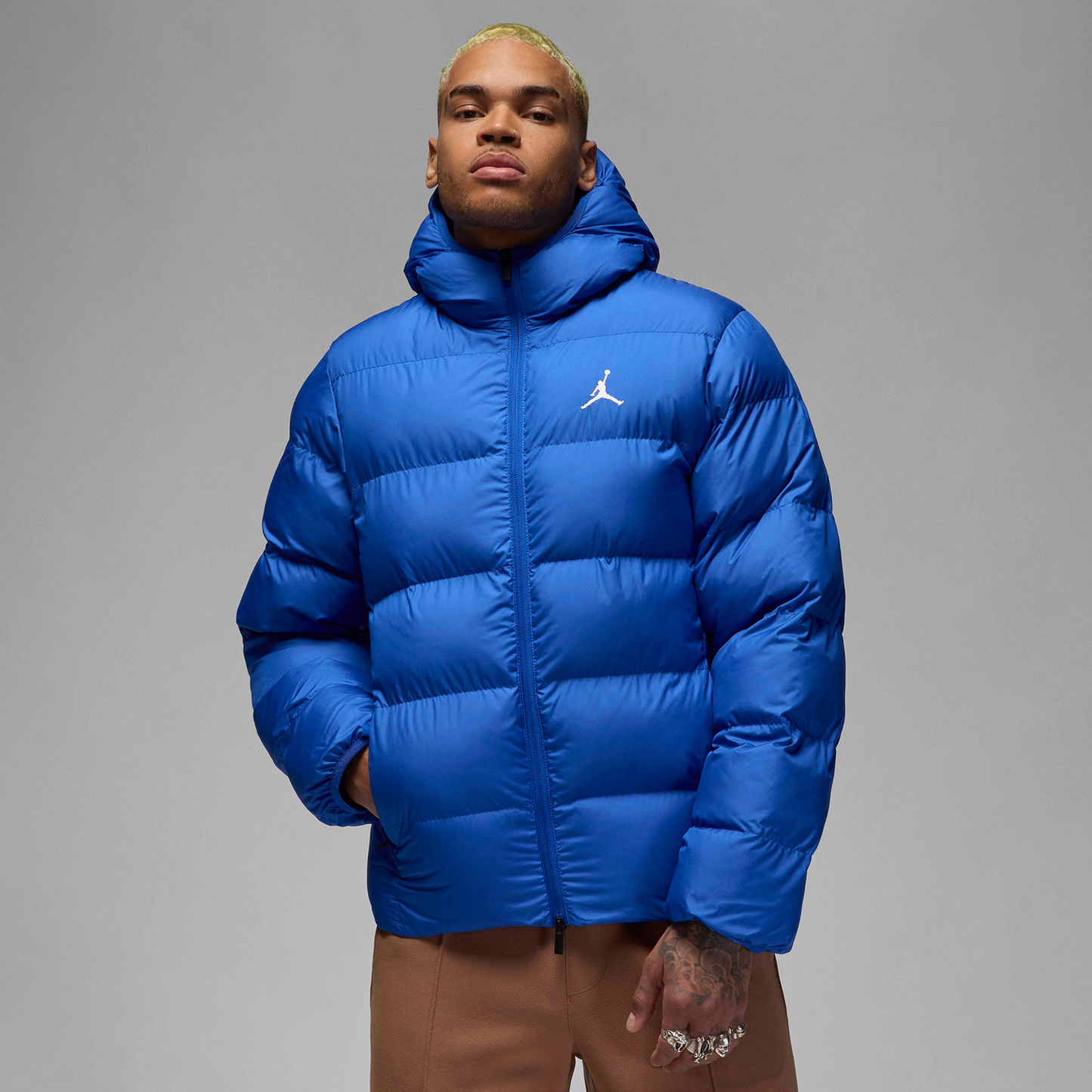 Jordan Brooklyn Puffer Jacket - Men's - Blue/Black