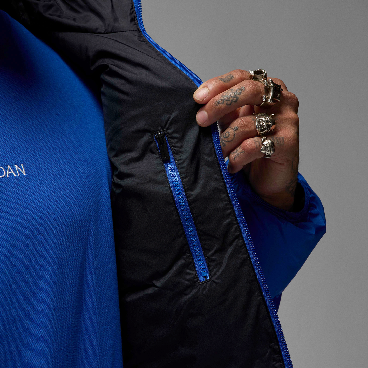 Jordan Brooklyn Puffer Jacket - Men's - Blue/Black