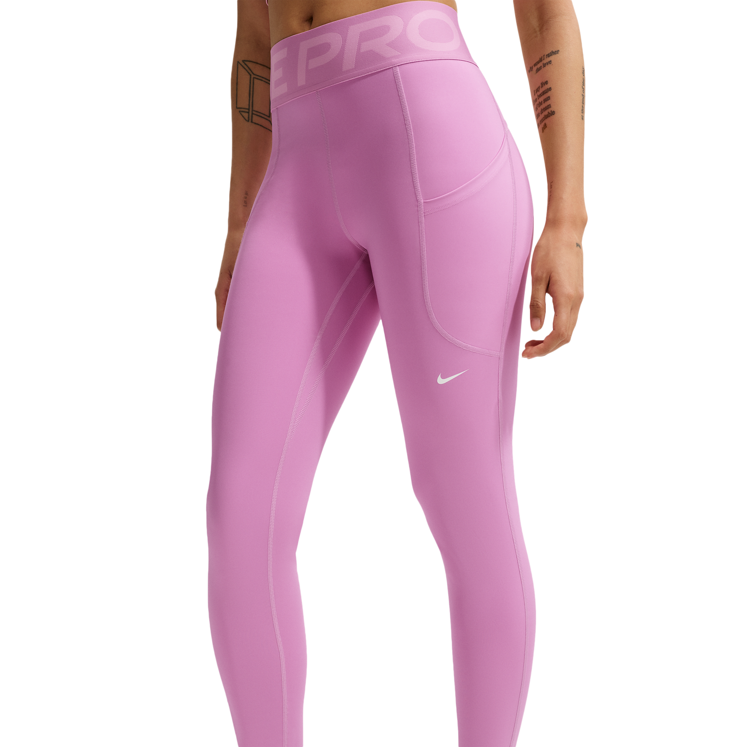 Nike Pro Dri-FIT High Rise SCLPT 7/8 Tights - Women's - Lt Magenta/White