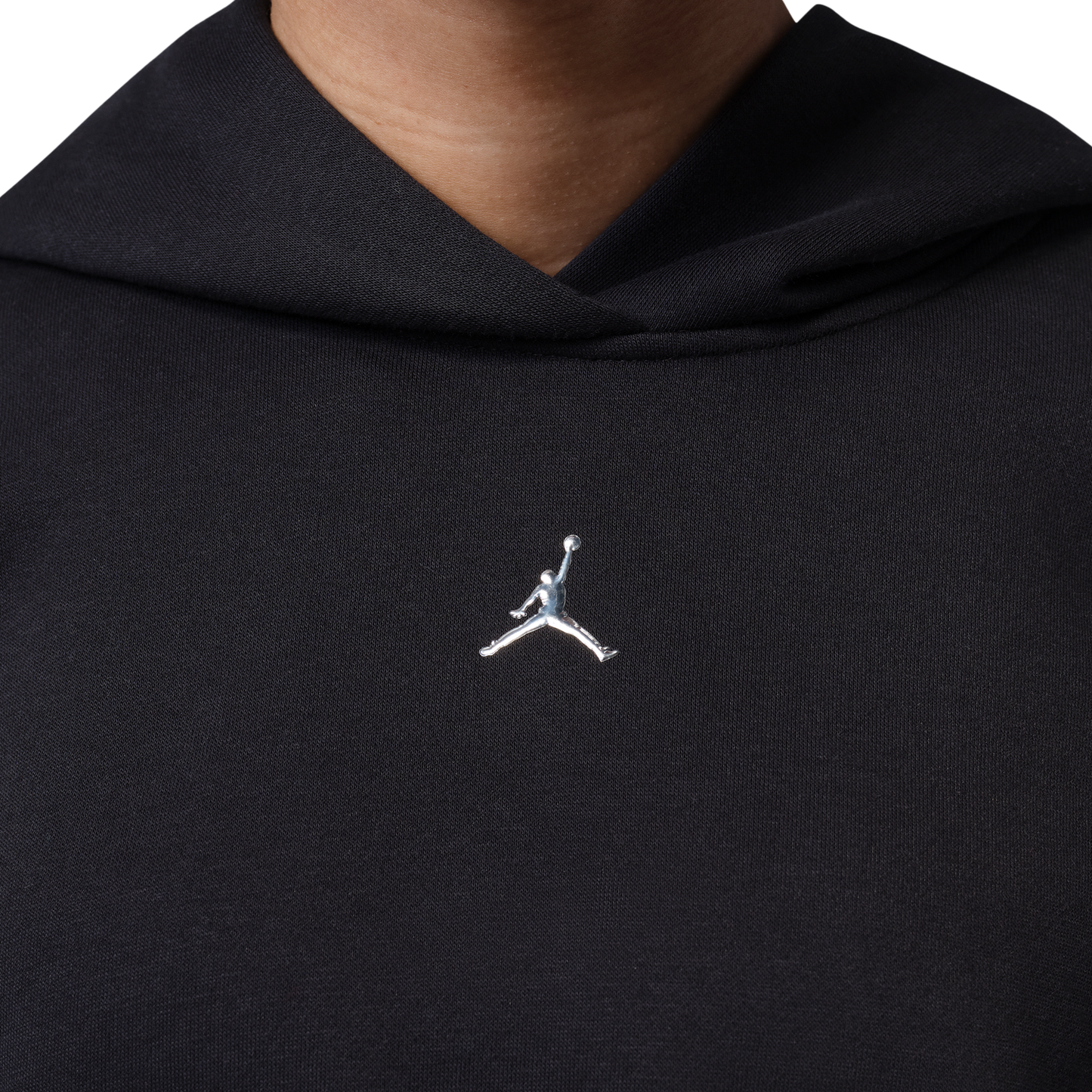 Jordan Brooklyn Fleece MC NG 26 Crop Pullover Hoodie - Women's - Black/Red