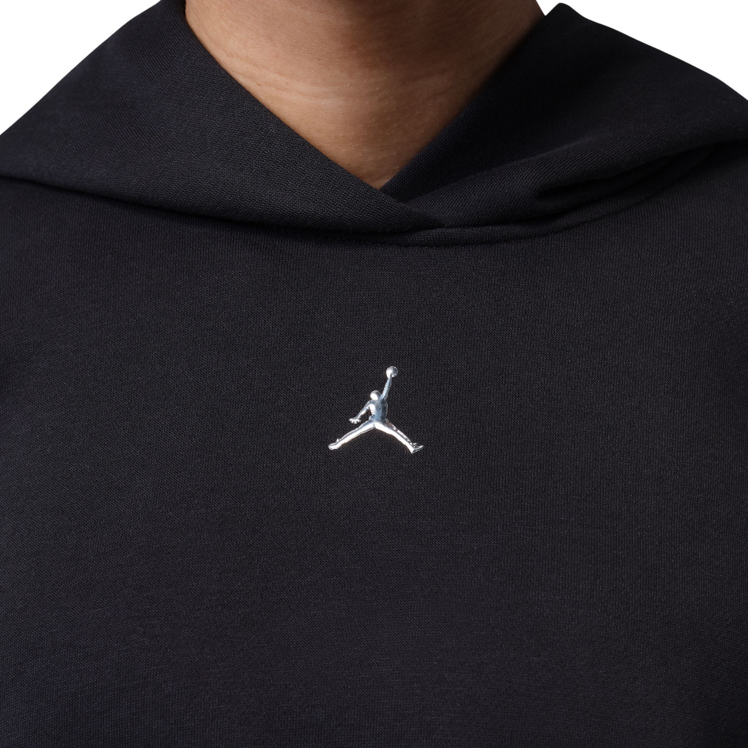 Jordan Brooklyn Fleece MC NG 26 Crop Pullover Hoodie - Women's - Black/Red