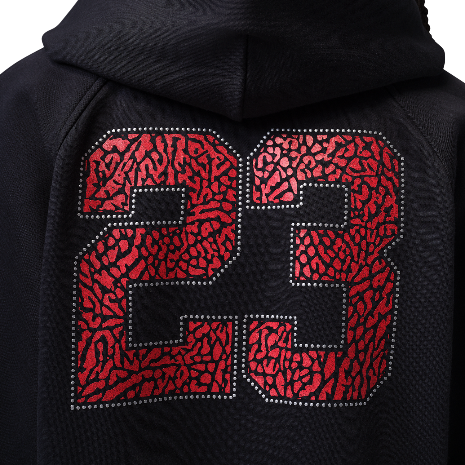 Jordan Brooklyn Fleece MC NG 26 Crop Pullover Hoodie - Women's - Black/Red