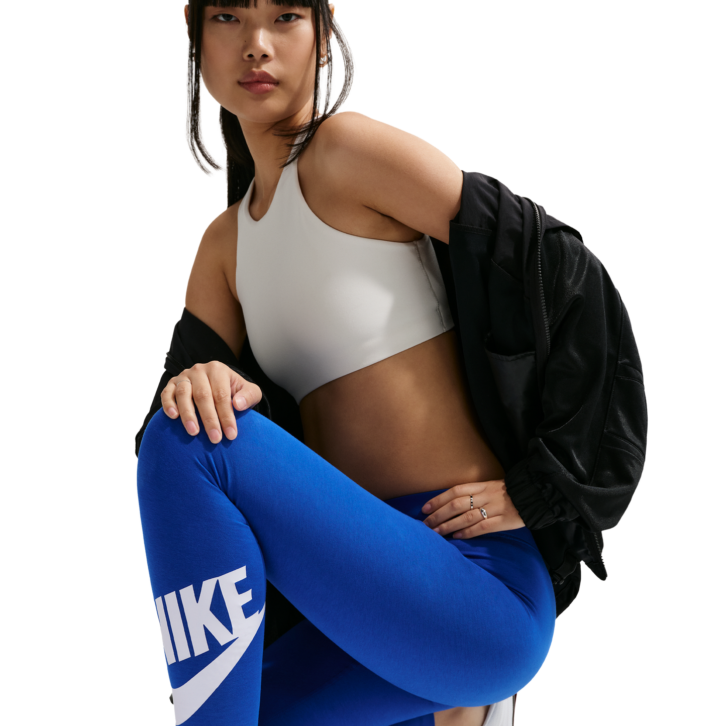 Nike NSW Classic Graphic HR Futura Tights - Women's - Game Royal/White