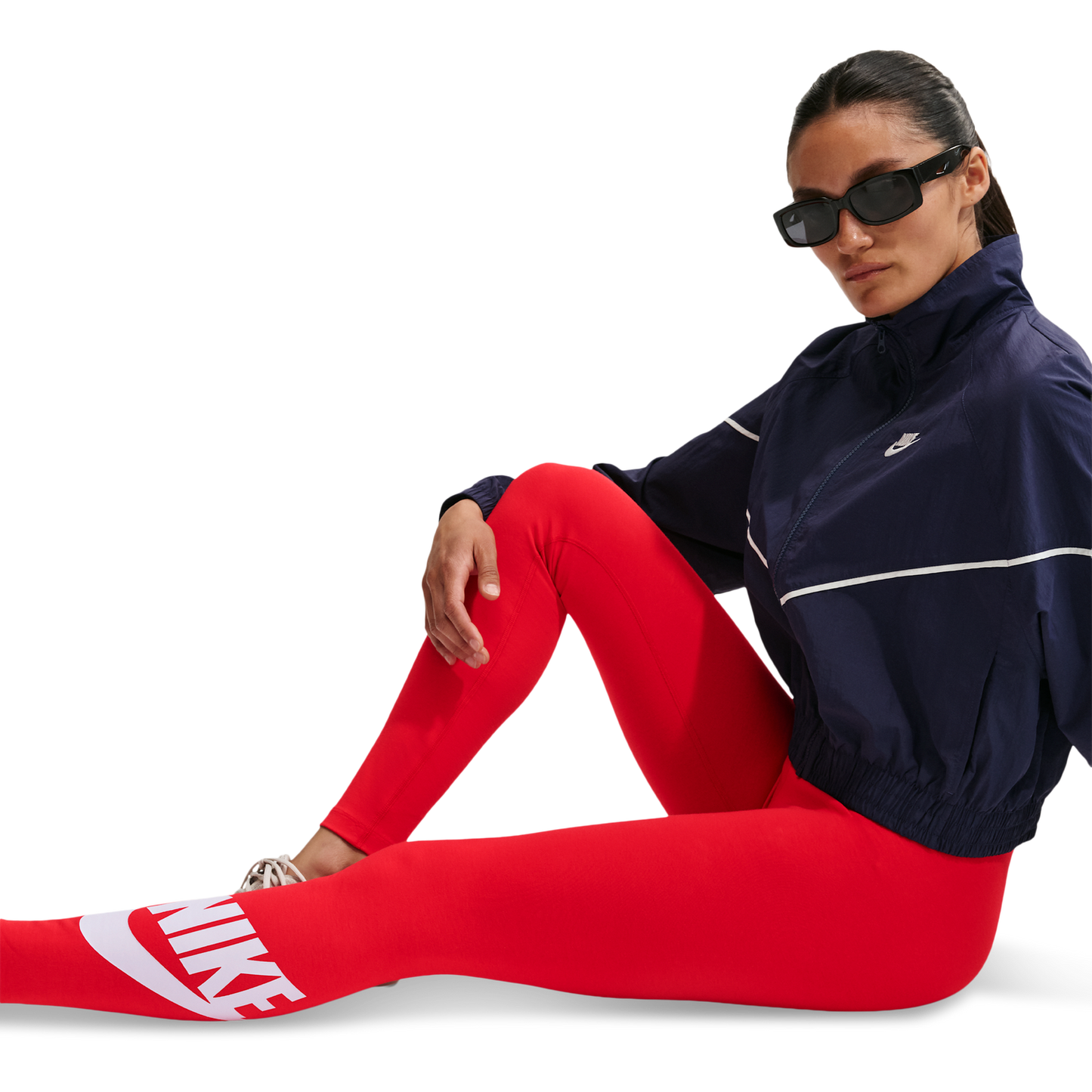 Nike NSW Classic Graphic HR Futura Tights - Women's - University Red/White