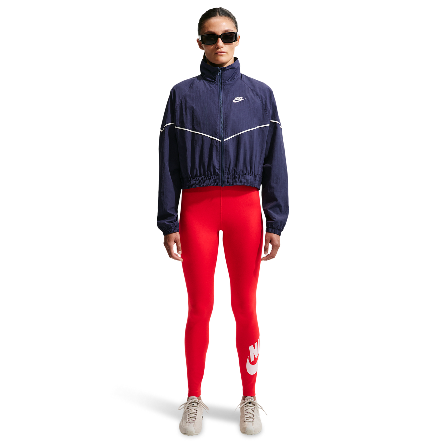 Nike NSW Classic Graphic HR Futura Tights - Women's - University Red/White