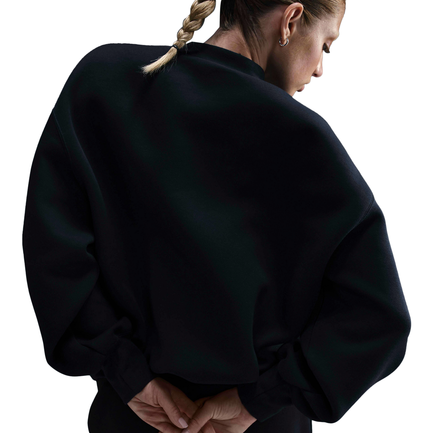 Nike Tech Fleece Oversized Crew - Women's - Black/Black
