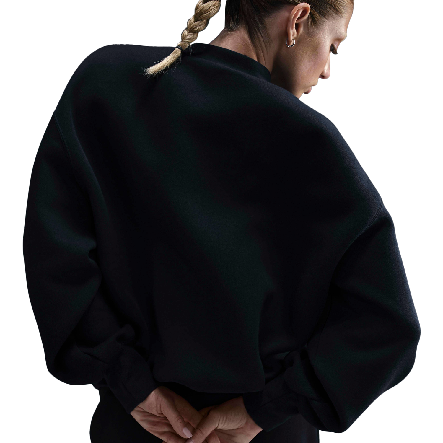 Nike Tech Fleece Oversized Crew - Women's - Black/Black