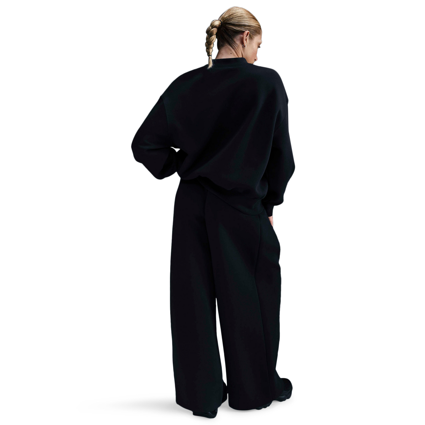 Nike Tech Fleece Oversized Crew - Women's - Black/Black