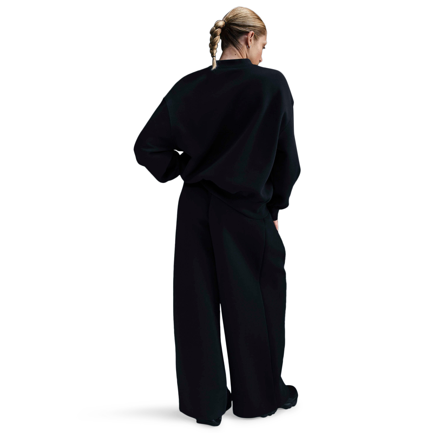 Nike Tech Fleece Oversized Crew - Women's - Black/Black