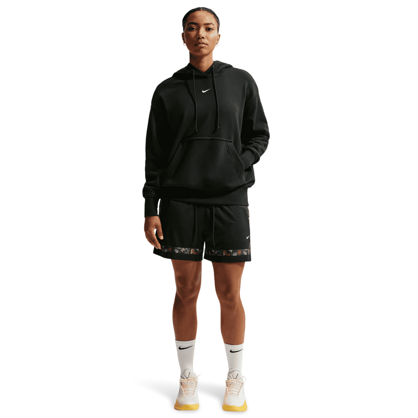 Nike Phoenix Fleece OS Pullover Hoodie - Women's - White/Black