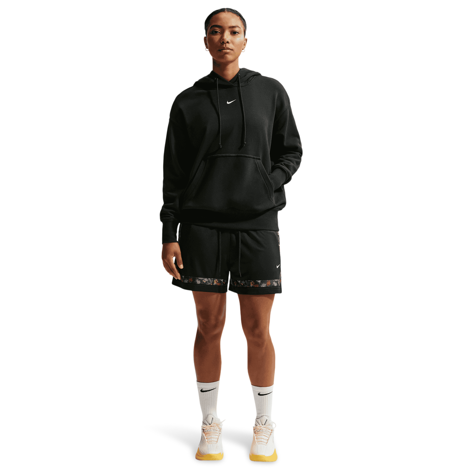 Nike Phoenix Fleece OS Pullover Hoodie - Women's - White/Black
