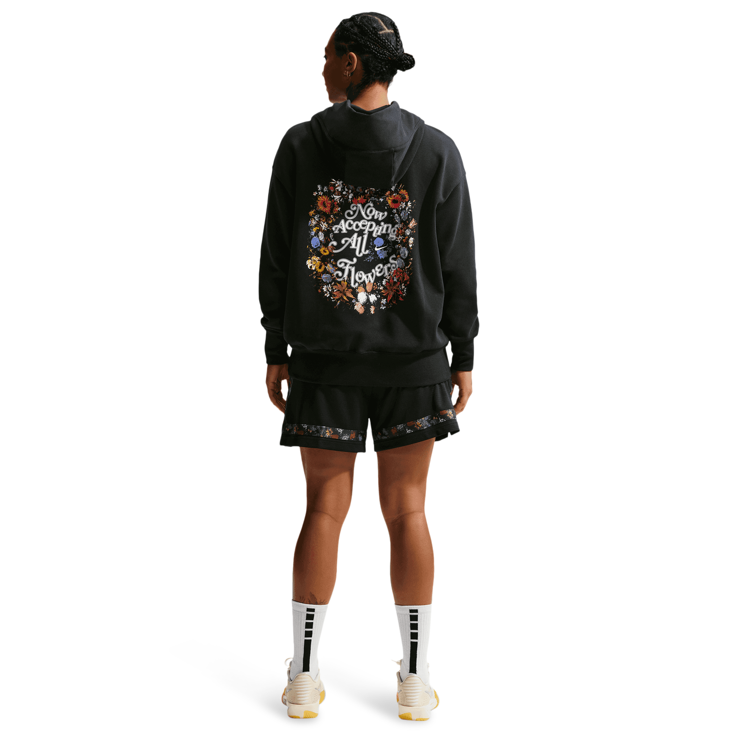 Nike Phoenix Fleece OS Pullover Hoodie - Women's - White/Black