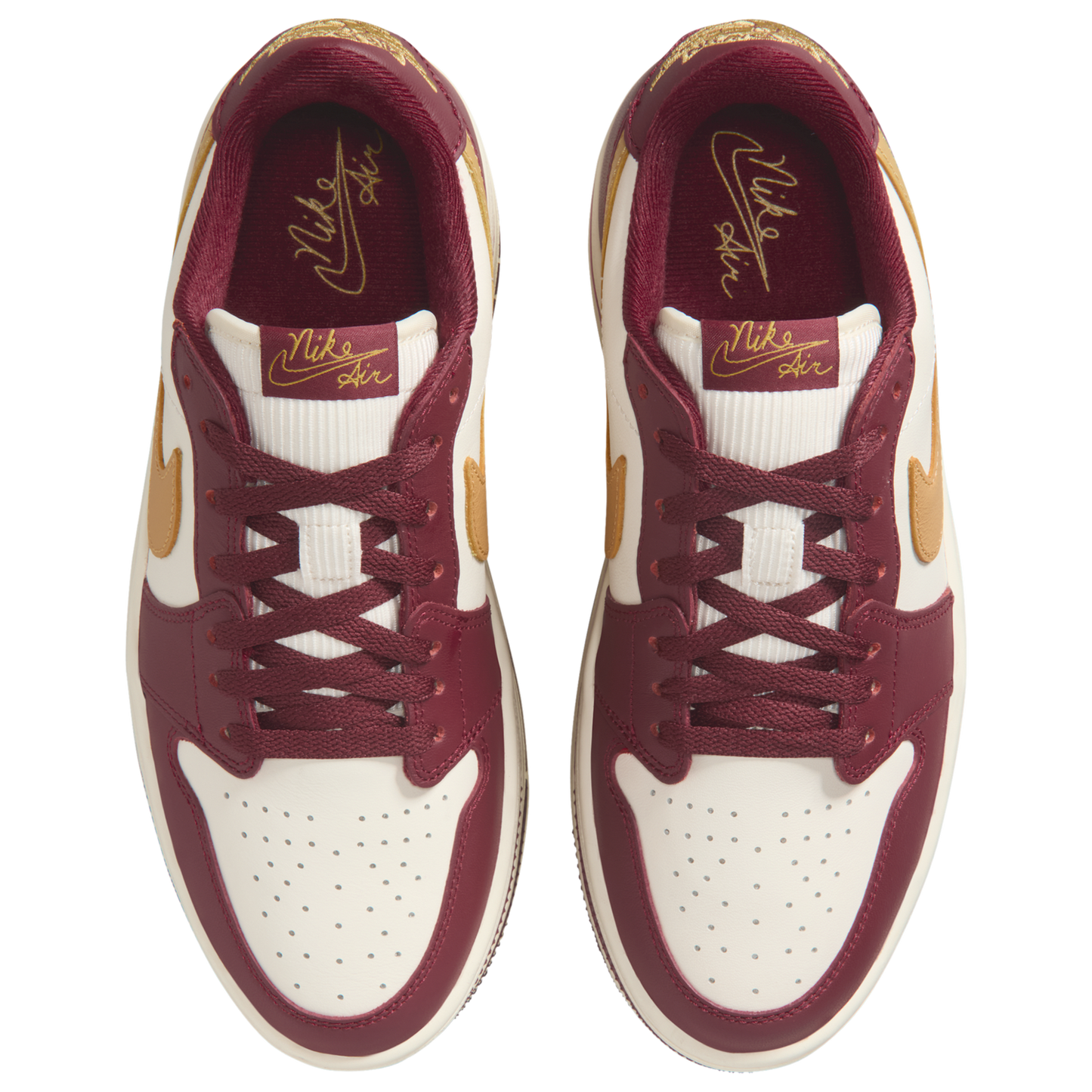 Jordan Air Jordan 1 Triple Stack - Women's - Team Red/Pale Ivory/Sanded Gold