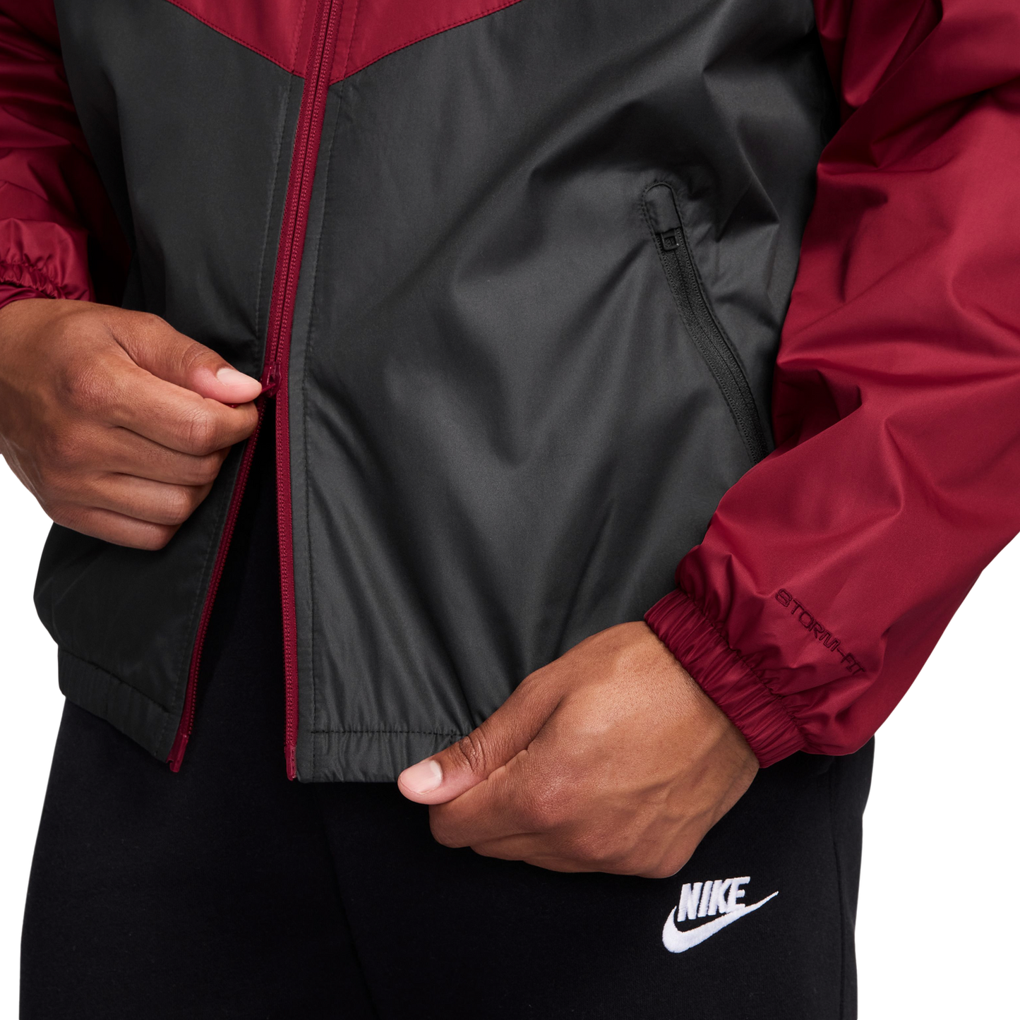 Nike NSW Windrunner Jacket - Men's - Team Crimson/Black
