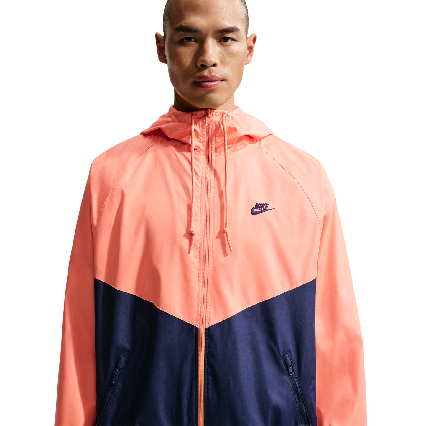 Nike NSW Windrunner Jacket - Men's - Orange Frost/Midnight Navy/Midnight Navy