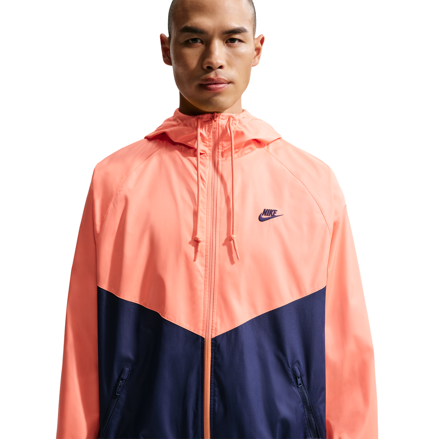 Nike NSW Windrunner Jacket - Men's - Orange Frost/Midnight Navy/Midnight Navy