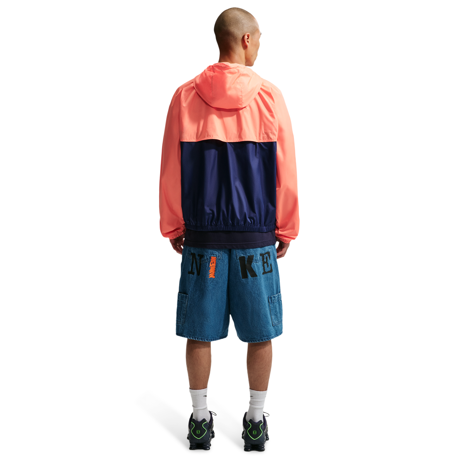 Nike NSW Windrunner Jacket - Men's - Orange Frost/Midnight Navy/Midnight Navy