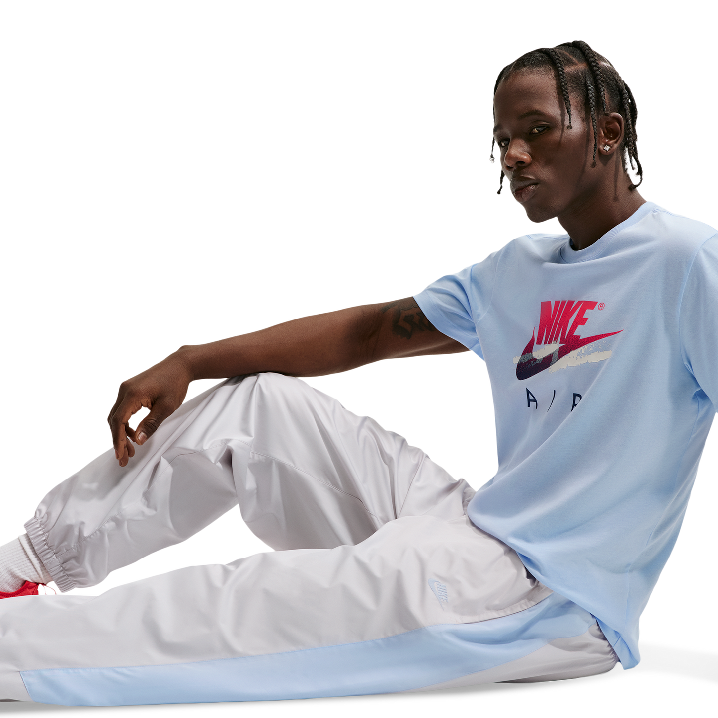 Nike NSW Windrunner Pants - Men's - Vast Grey/Hydrogen Blue/Hydrogen Blue