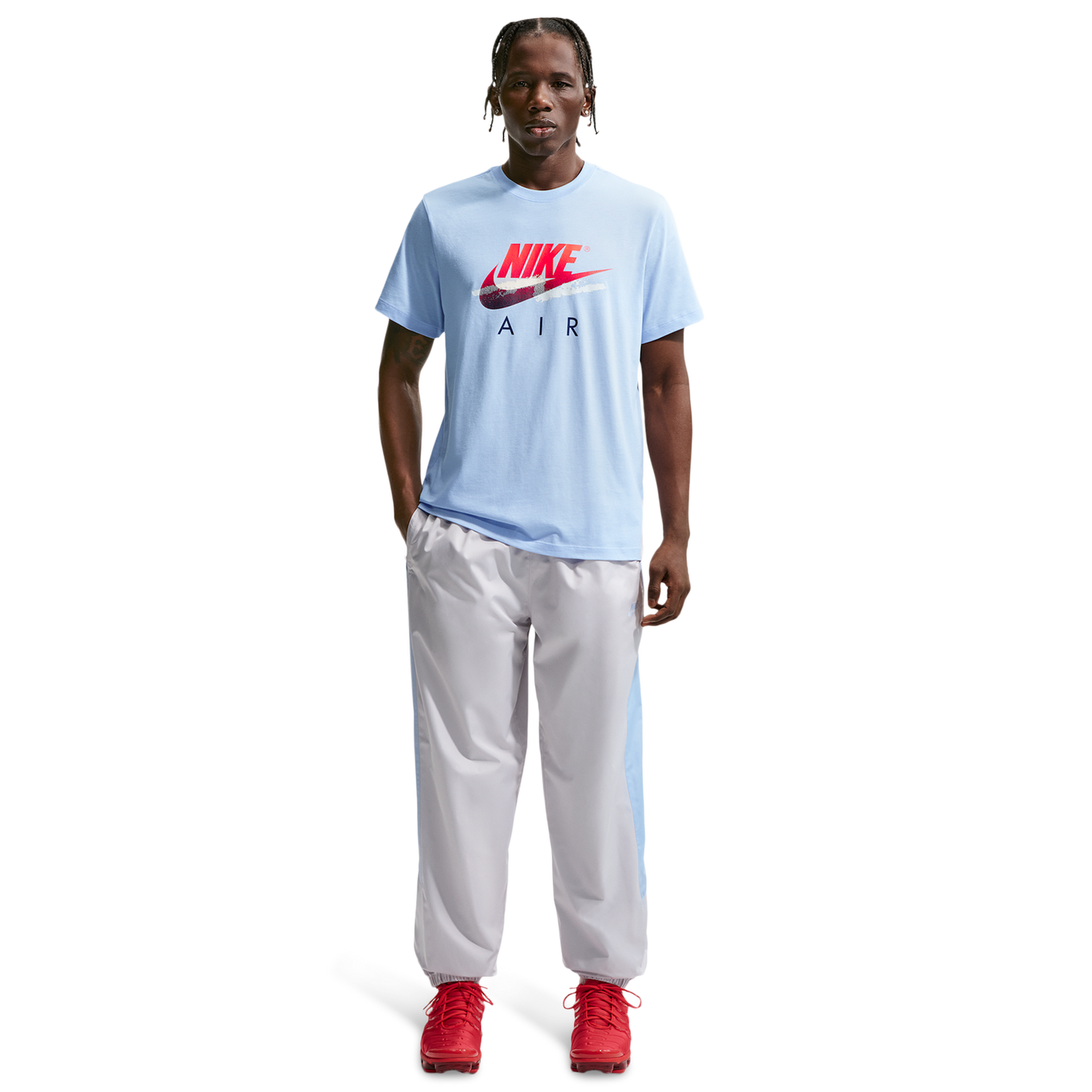 Nike NSW Windrunner Pants - Men's - Vast Grey/Hydrogen Blue/Hydrogen Blue