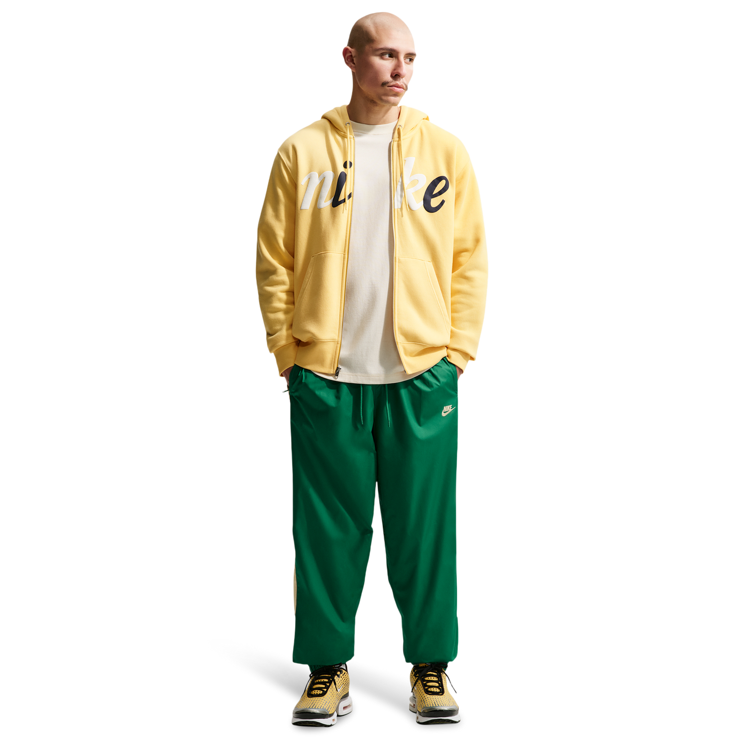 Nike NSW Windrunner Pants - Men's - Topaz Gold/Malachite/Topaz Gold
