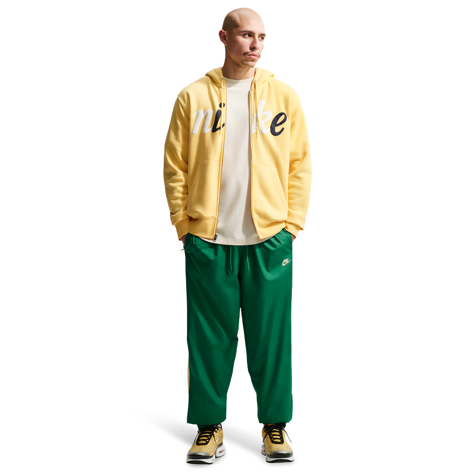 Nike NSW Windrunner Pants - Men's - Topaz Gold/Malachite/Topaz Gold