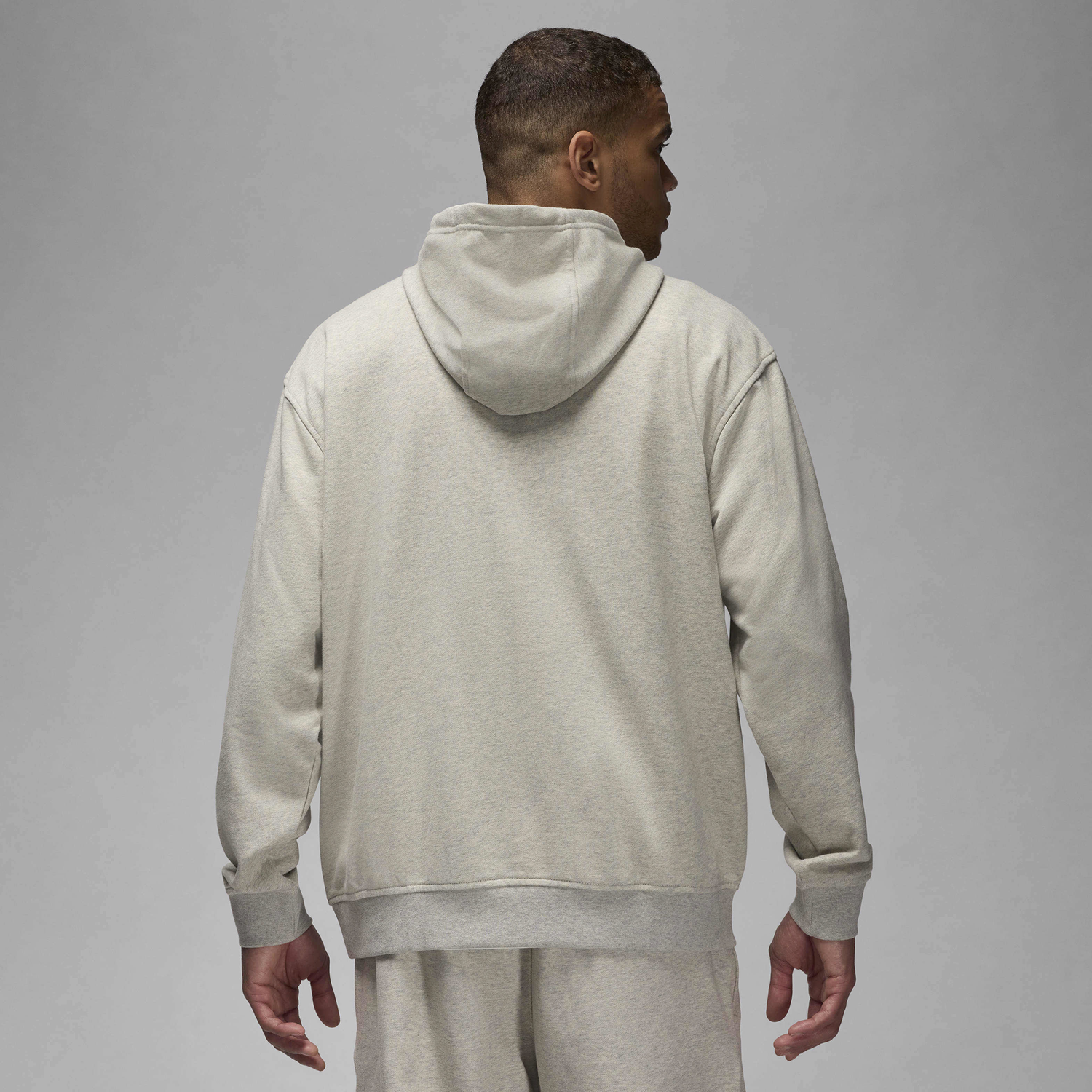 Jordan Dri-FIT Sport Crossover Fleece Pullover - Men's - White/Grey Heather