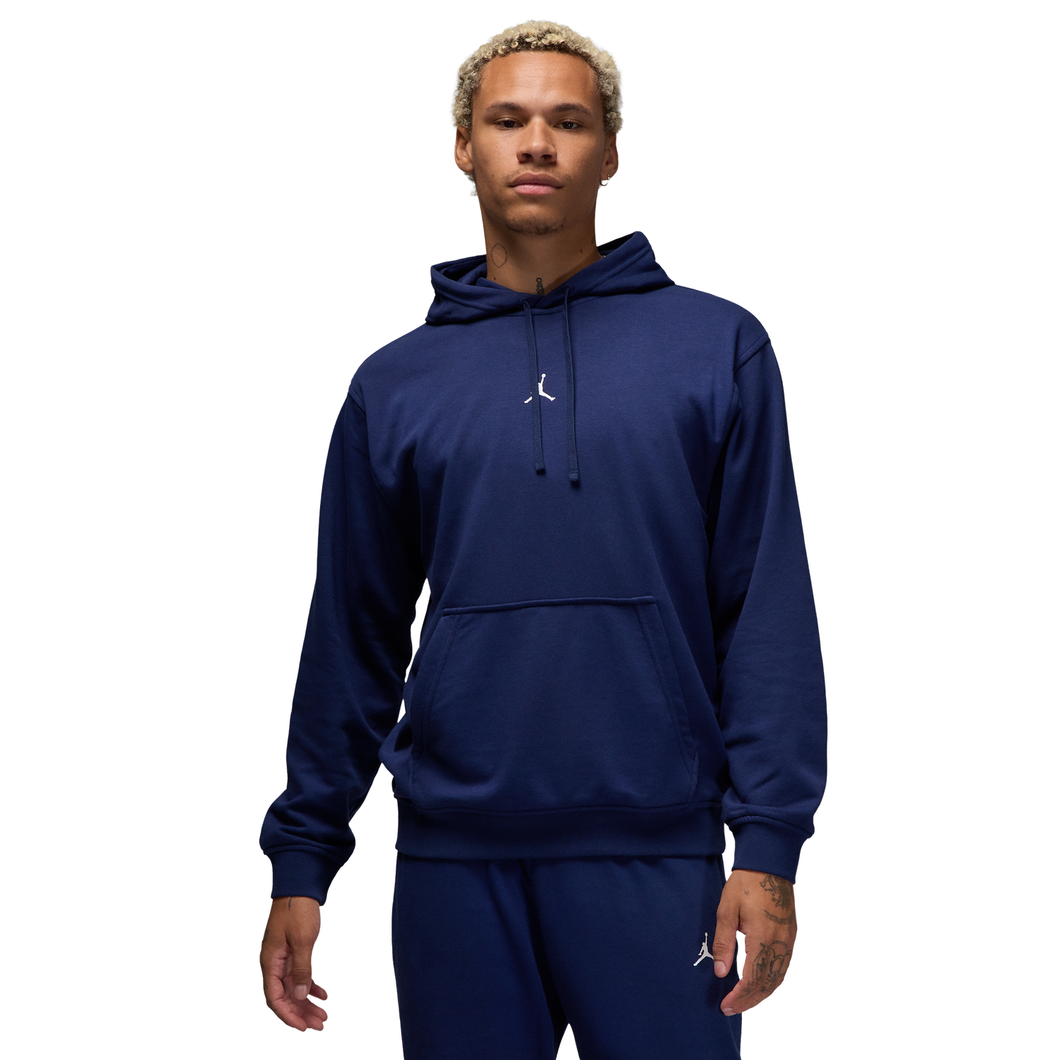 Jordan Drifit Sport Crossover Fleece Pull Over - Men's - Midnight Navy/White