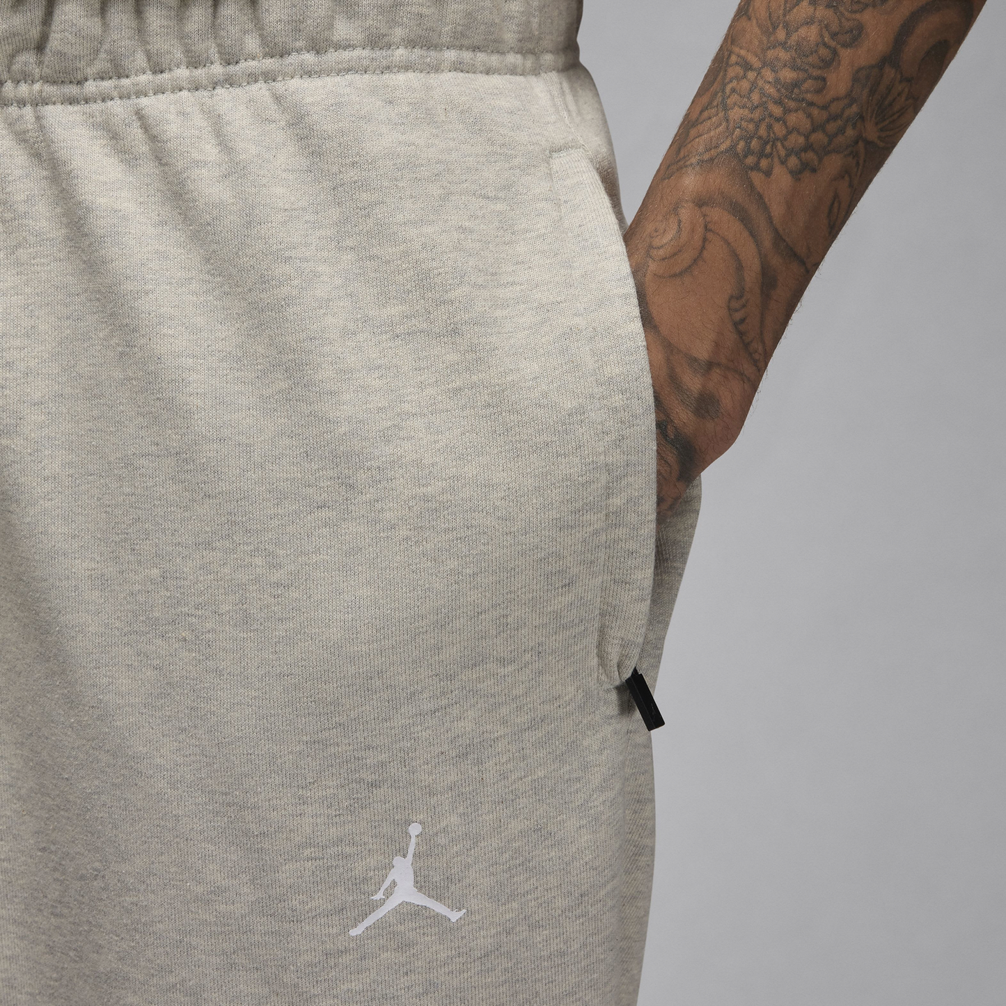 Jordan Dri-FIT Sport Crossover Fleece Pants - Men's - Grey Heather/White