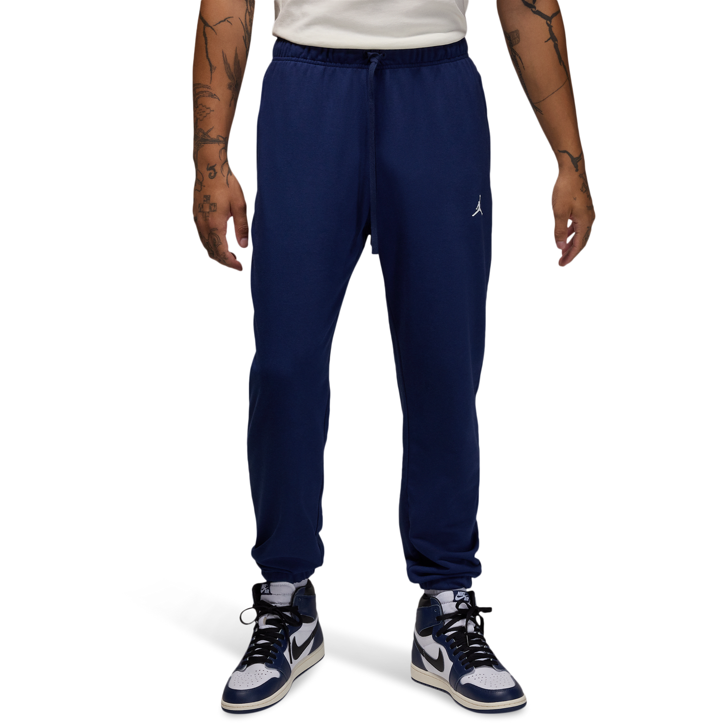 Jordan Dri-FIT Sport Crossover Fleece Pants - Men's - Midnight Navy/White