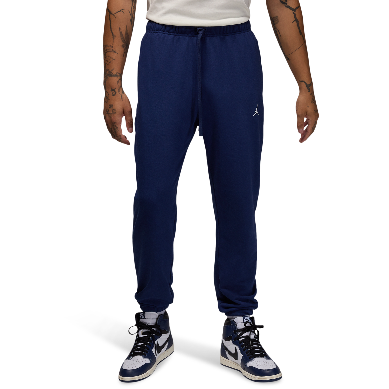 Jordan Dri-FIT Sport Crossover Fleece Pants - Men's - Midnight Navy/White