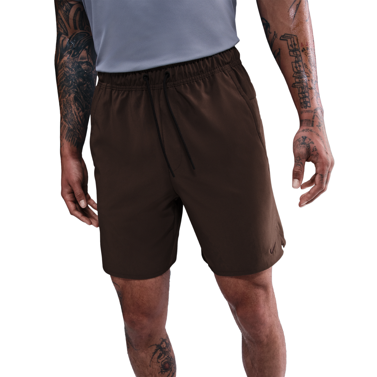 Nike Dri-FIT Unlimited Woven 7 Inch Shorts - Men's - Black/Baroque Brown/Baroque Brown