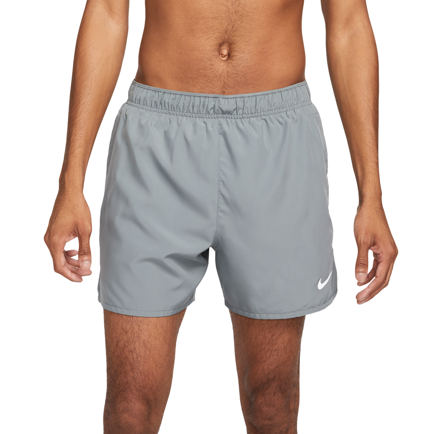 Nike Dri-FIT Challenger 5BF Shorts - Men's - Smoke Grey/Smoke Grey/Black