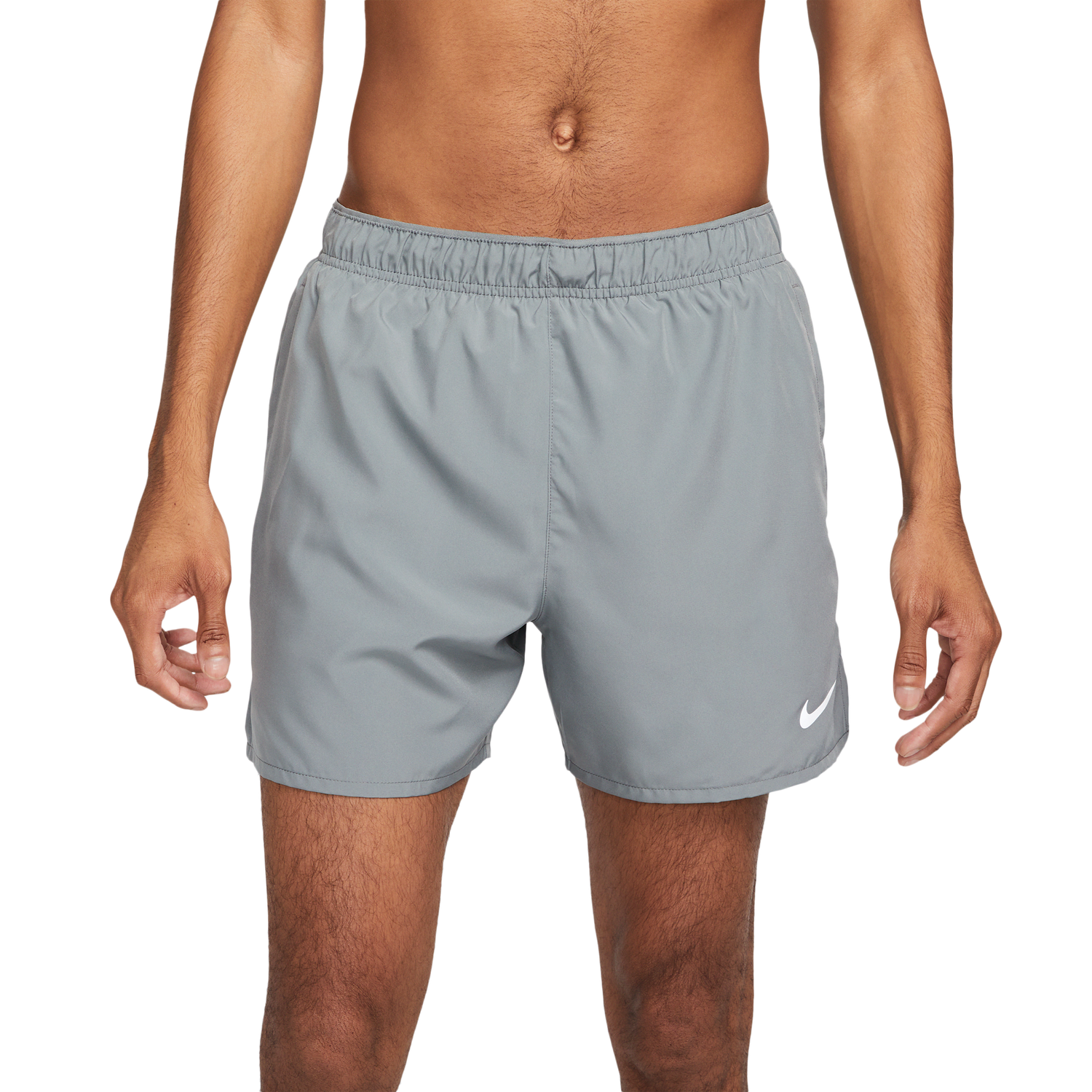 Nike Dri-FIT Challenger 5BF Shorts - Men's - Smoke Grey/Smoke Grey/Black